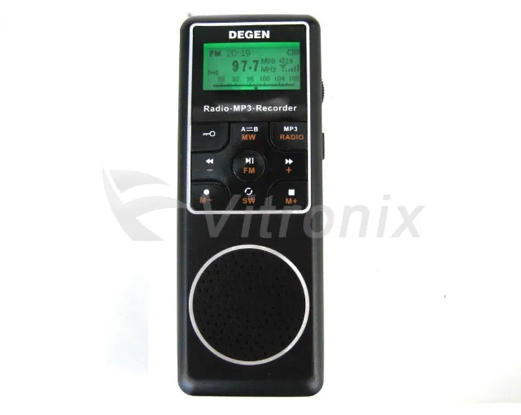 Degen DE1127 4 Гб MP3 плеер и диктофон с FM стерео Degen цифровой радиоприемник MW SW AM коротковолновое радио