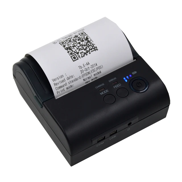 80mm portable Wifi thermal printer with battery support wireless ...