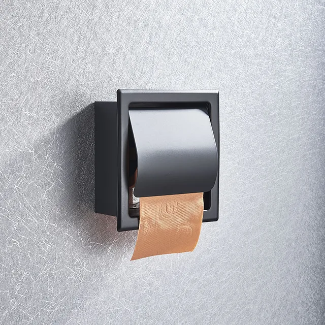 Amazon.co.jp: トイレットペーパーホルダー簡潔な黒い壁掛け