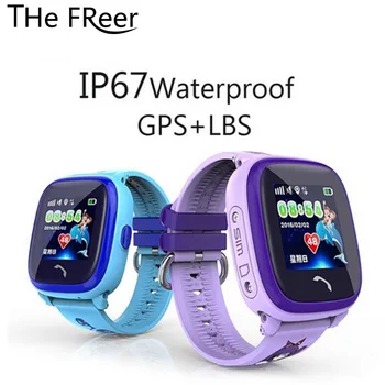 Kids Smart Watch GPS for Children Touch Screen SOS Call IP67 Waterproof Remote Control Support Multiple-language Clock Alarm