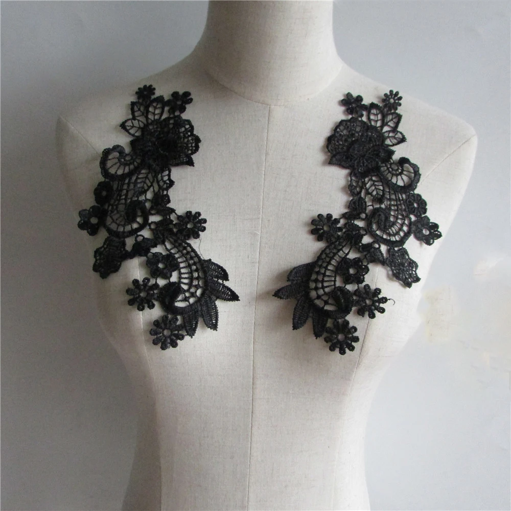 

fashion style DIY new arrive crafts sewing accessories patches embroidery lace collar clothing exquisite YL256 a pair for sale