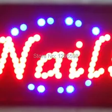 CHENXI прямые продажи пользовательские СВЕТОДИОДНАЯ вывеска 10x19 дюймов semi-открытый Ultra Bright Бег ногтей вывеска магазина