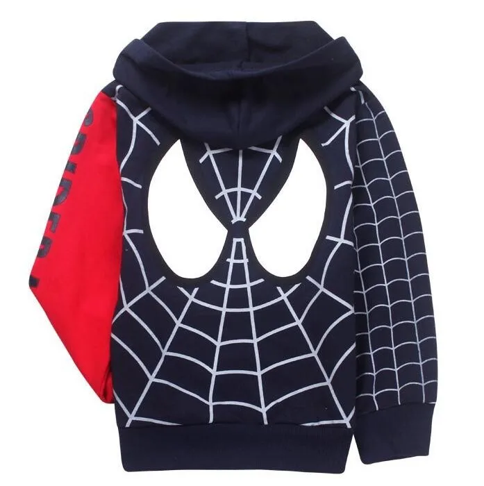 Толстовки для мальчиков с человеком-пауком Весенняя толстовка с символикой Человека-паука для мальчиков, детские пальто с длинными рукавами свитер для мальчиков Одежда для детей