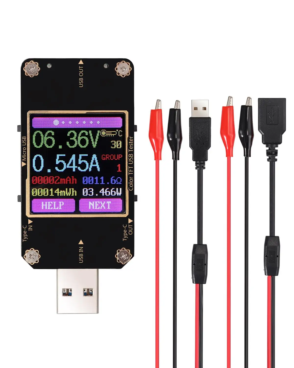 Proster для USB тестер напряжения с Bluetooth Вольтметр Амперметр цифровой ЖК дисплей