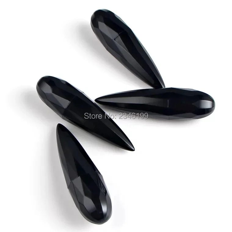 Empty Lipstick Tube 12.1mm Water Drop Shape Lip Balm Tube Black Lipstick Container Lip Balm Packaging Cosmetic Container (2)