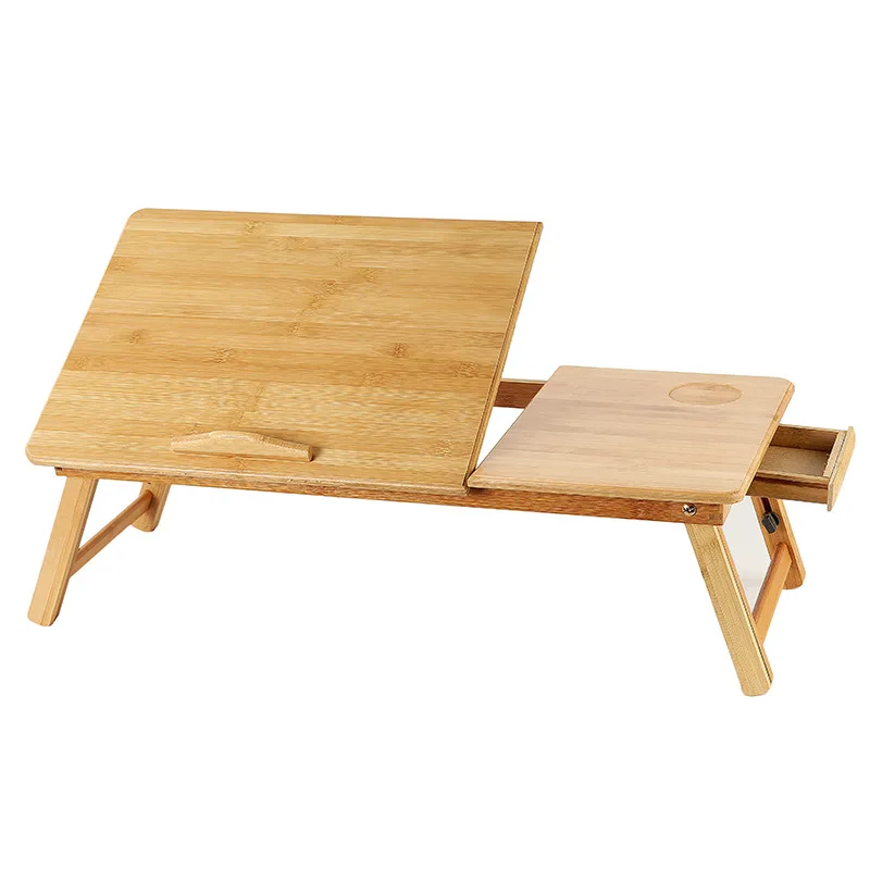 Us 44 99 10 Off Portable Folding Nature Bamboo Laptop Table Sofa Bed Office Stand Desk For Computer Notebook Reading Books In