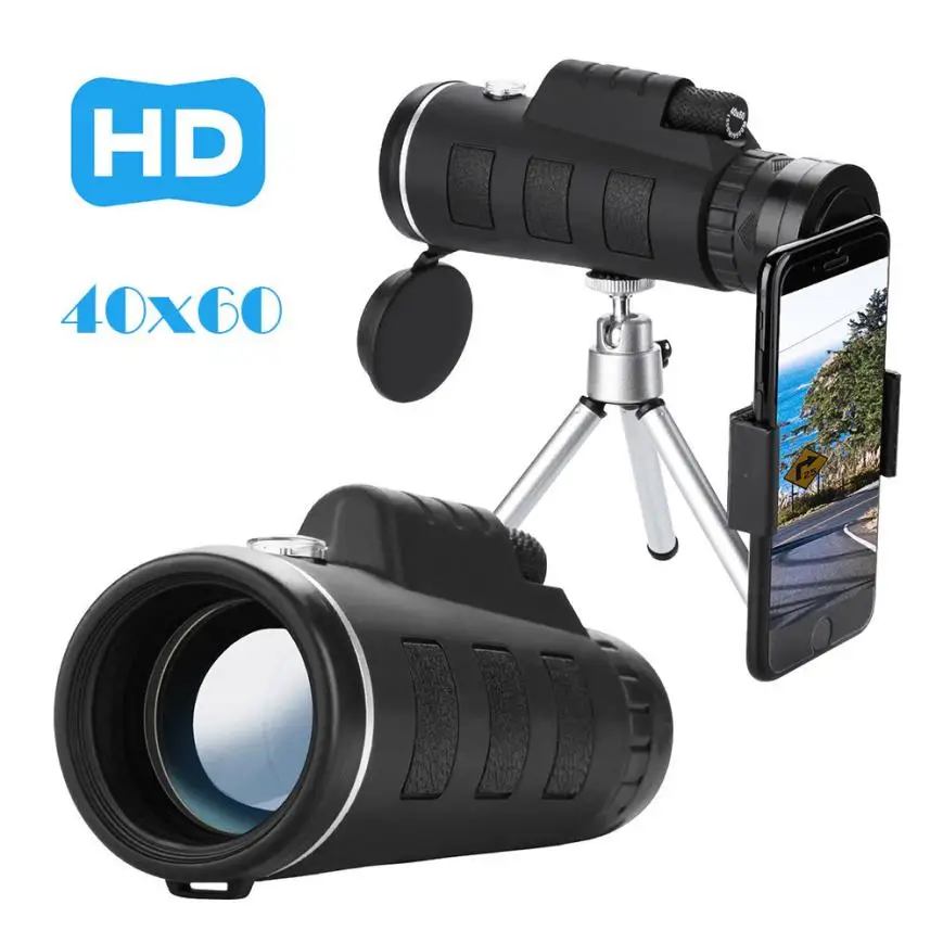 40X60 Zoom Optical HD Lens Monocular Telescope+ Tripod+