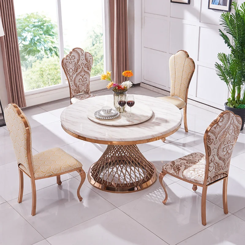 Stainless steel Dining Room Set Home Furniture minimalist modern marble dining table and 4 chairs mesa de jantar muebles comedor Stainless steel Dining Room Set Home Furniture minimalist modern marble dining table and 4 chairs mesa de jantar muebles comedor