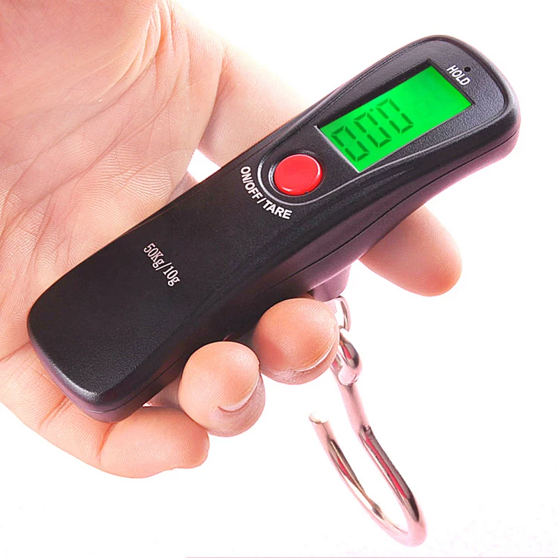 

Luggage Scale 110lb/ 50kg Digital Travel Weigh Suitcases Hand Bags Baggage Mini Hook Portable Fishing Scale Weighing LCD