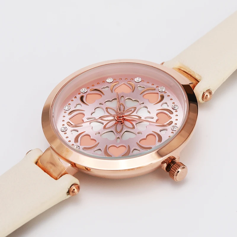 2018 Luxury Brand Gogoey Women Watches Personality romantic Wrist Watch Leather Rhinestone Designer Ladies Clock