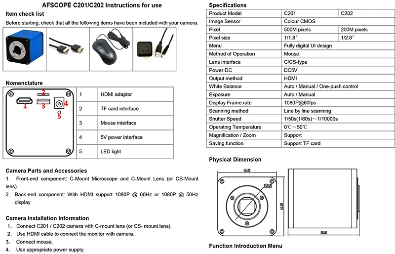 Обновление автофокуса SONY IMX290 HDMI TF видео Автофокус промышленный микроскоп камера+ 200X C крепление объектива+ 144 светодиодный кольцевой свет