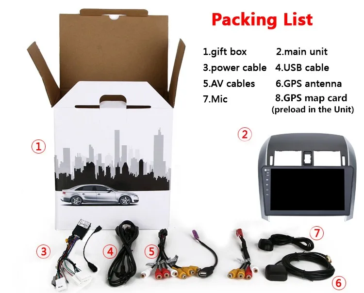 Best 10.2" Android 8.1 Car GPS for Toyota Corolla 2007-2011 Car 2 din radio Navigation 2Gb Ram+16Gb Rom Quad core 64bit HDMI 11