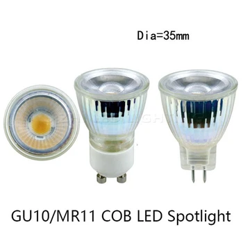 

1-10Pcs LED GU10 COB mini GU10 dimmable Spot Light Bulb Lamp 5W 35mm MR11 COB LED spot lamp Warm/Cool White replace halogen lamp