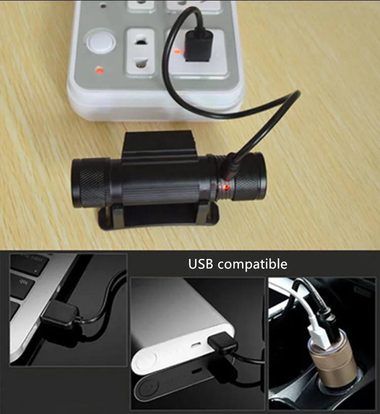 Ceny 1100 lm LED reflektor Mini białe światło na kierownicę latarka USB ładowarka 18650 reflektor na baterie Camping latarka myśliwska