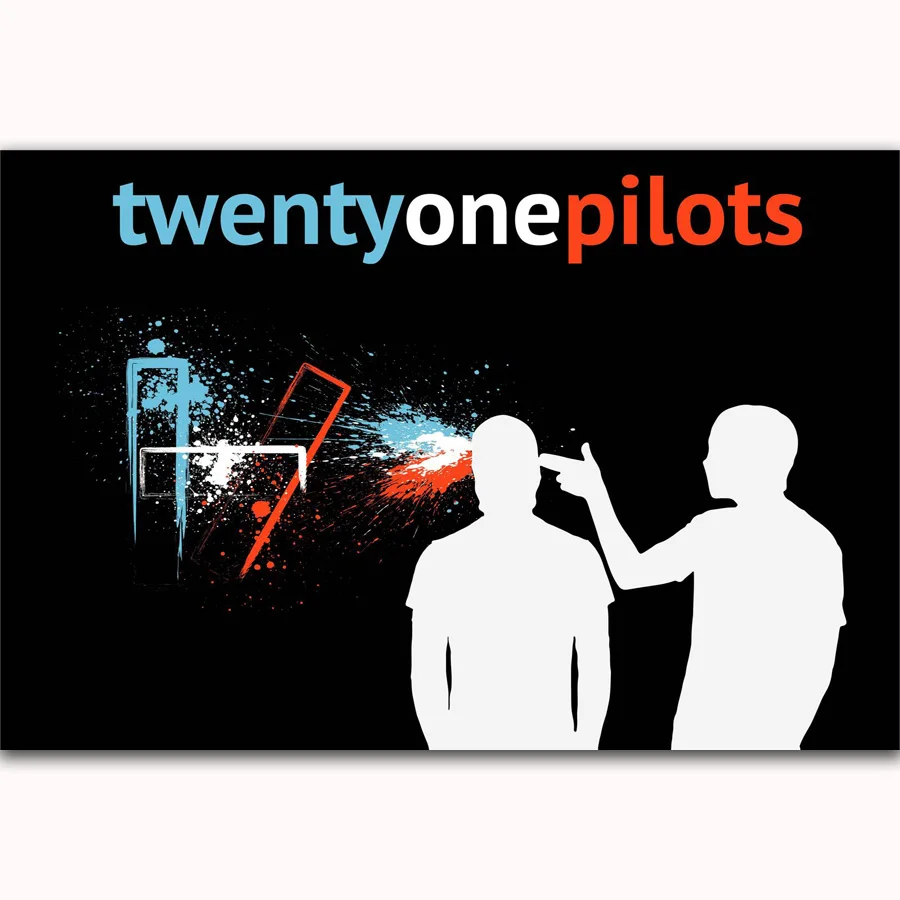 

MQ1577 Twenty One Pilots Tyler Joseph Josh Dun Rock Music Group Singer Star Hot Art Poster Silk Light Canvas Home Decor Printing