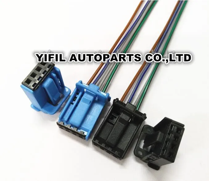 

5pcs/lot 4 Pin/Way Central Locking Switch Connector Plug With Cable Wire Pigtail For Audi Volkswagen Skoda 1K0972704/1K0972704D