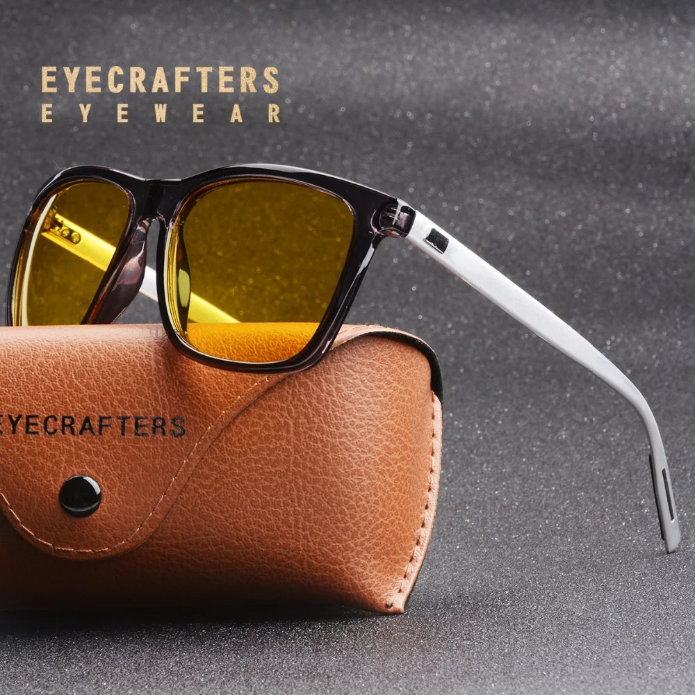 

Retro Square Polarized Night Vision Goggles Driving Polarized Sunglasses Men's Car Driving UV400 Anti-glare Sunglasses Eyewear