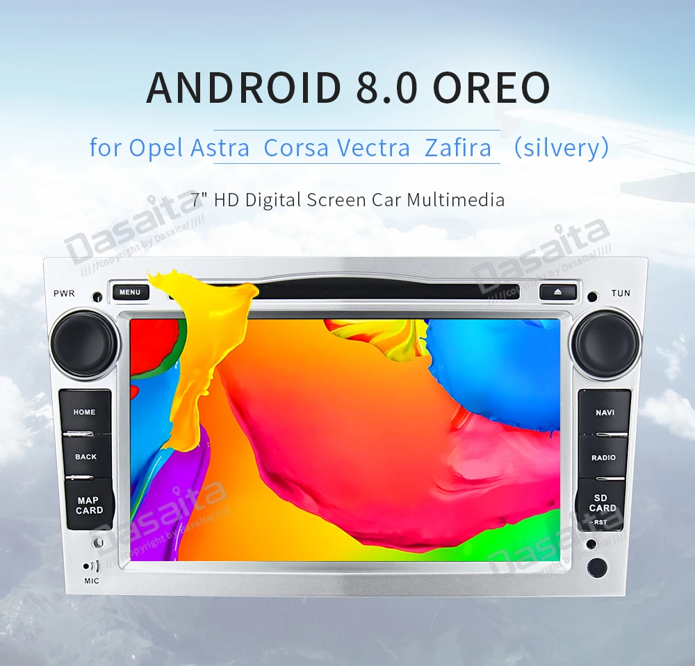Cheap 7" 2 din Android 8.0 Car Radio for Opel Astra H Zafira Vivaro Vectra Tigra Corsa C Car DVD Player 2004 Autoradio Stereo GPS Wifi 2