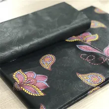 Хлопок Африканский Базен riche Ткань Высокое качество Базен riche новейшая морская парча ткань для вечерние 5+ 2 ярдов/партия-1219