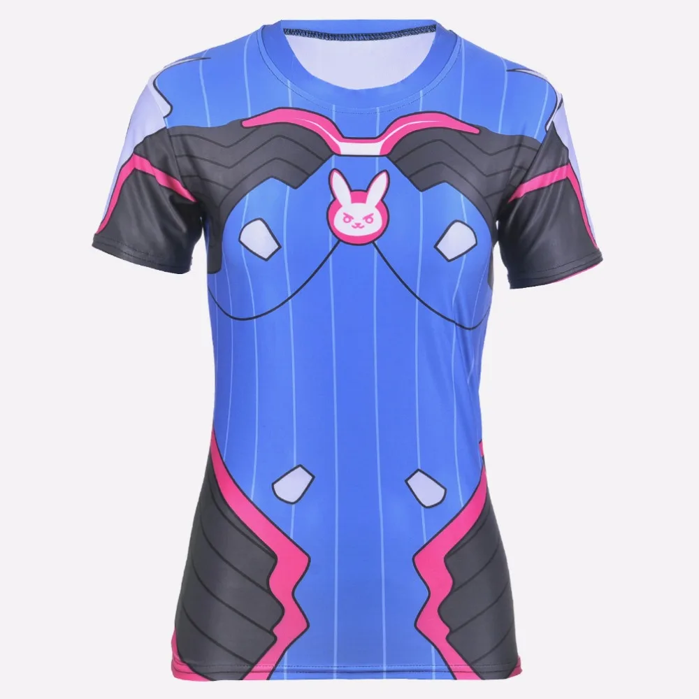 

High quality printing T-shirt OW cosplay Watch Over Women Tee character DVA/ D.VA /HANA SONG shirt DVA COSPLAY lovely t shirts