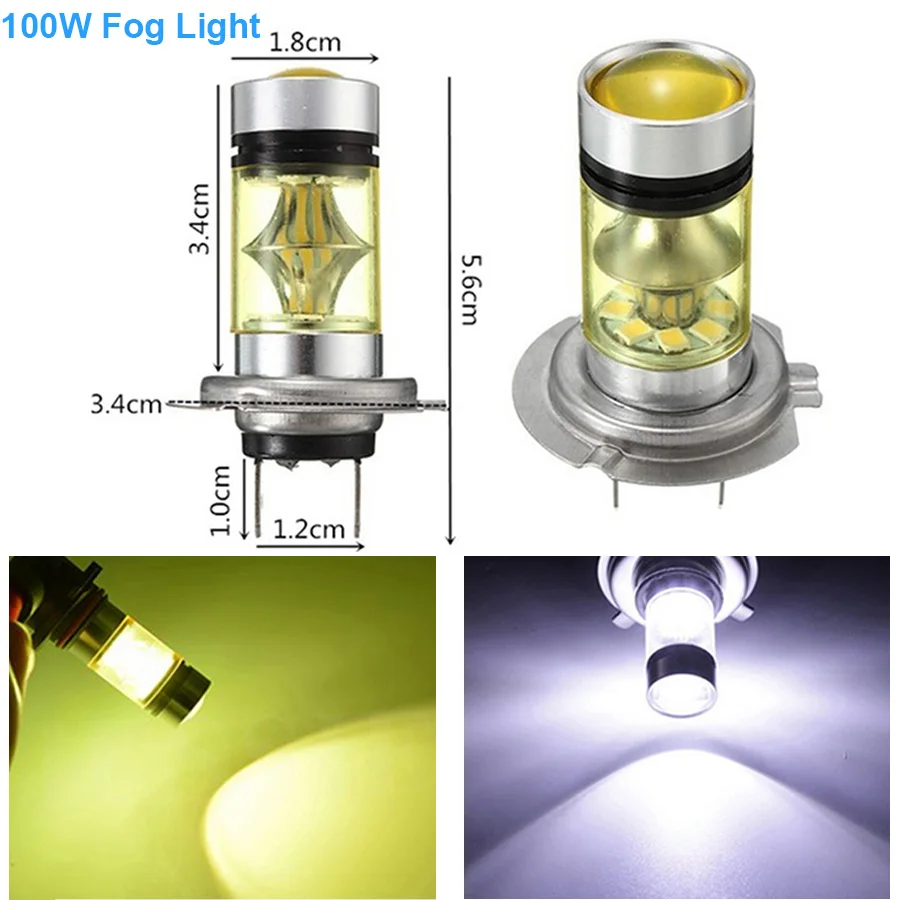 

2018 LED Fog Lamp H1 H7 Car Part for Amarok Accessories 100W 1000LM H3 H4 24V Auto LED Fog Light