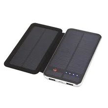 Reasonable price 5V double USB output 10000mAh battery solar charger for mobile phones