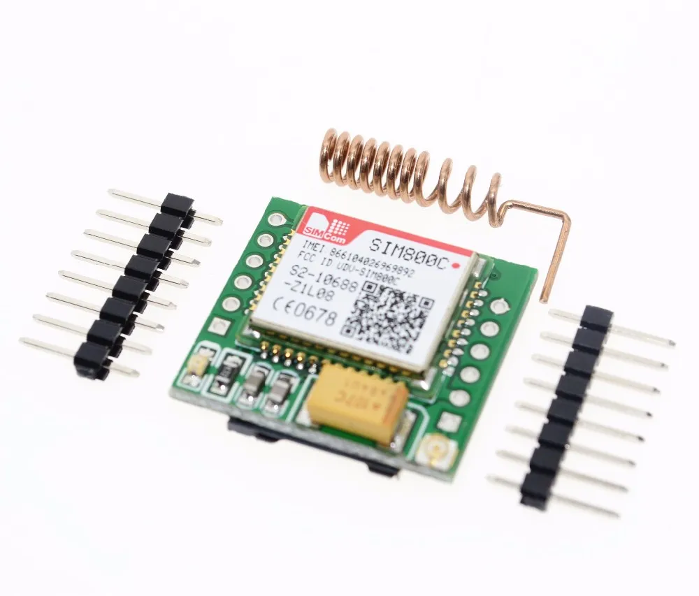 Маленький модуль SIM800C GPRS GSM карта MicroSIM Core Board Quad-band ttl последовательный порт(совместимый SIM800L SIM900A