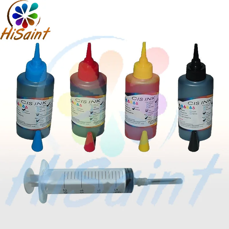 2016 New [Hisaint ink] 4PK 100ML Bulk Ink Refill Kit for HP Inkjet