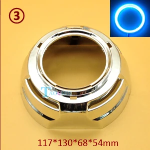 Taochis авто-Стайлинг бленда для объектива DIY для Hella 3 5 Q5 проектор Объектив оболочка хром с ангельскими глазами отверстия