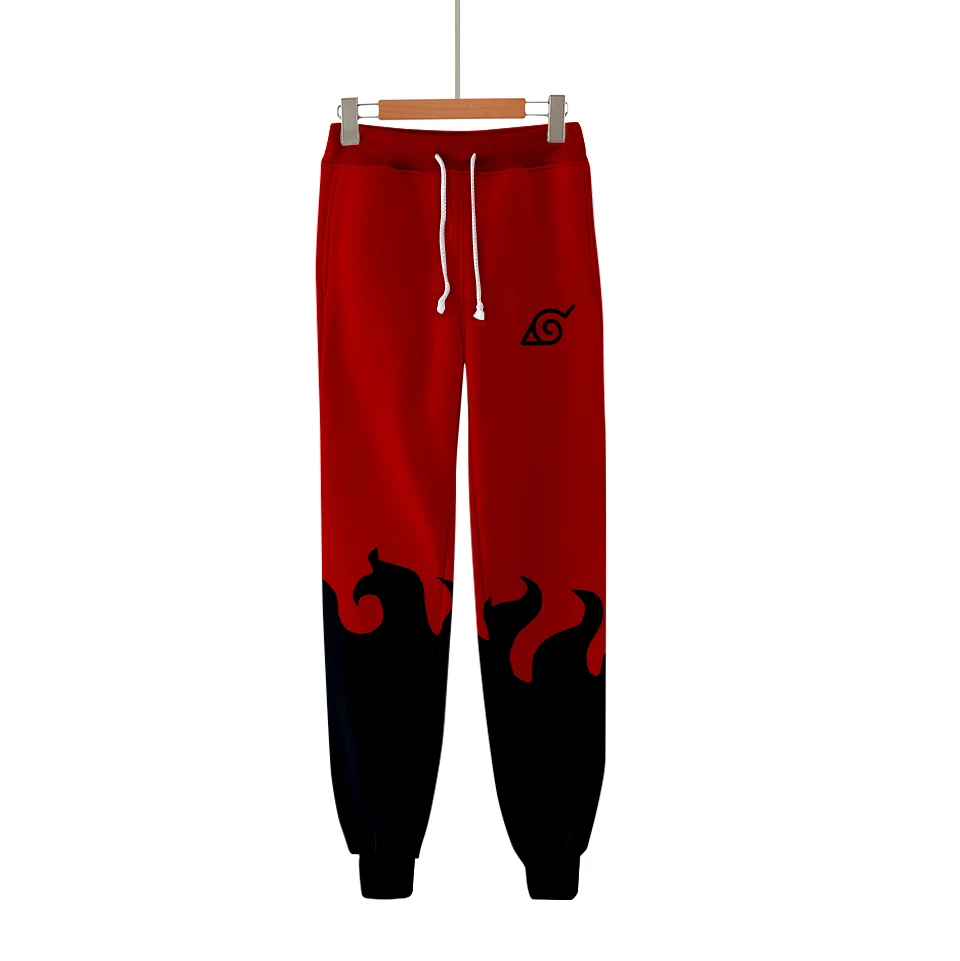 3D Naruto autumn winter sports pants unisex role-playing casual harajuku sweatpants plus velvet thickening hip hop trousers