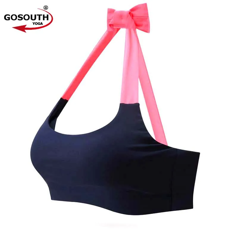 Women Sexy Bow tie Sports Bra Running Gym Vest Push Up Underwear