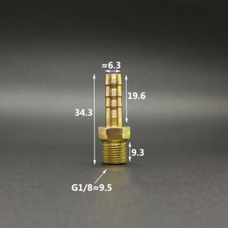 

6mm Hose Barb x 1/8" BSP Male Thread High Pressure Hydraulic Pipe Fitting Coupler Connector Adapter Splicer For Fuel Gas Water