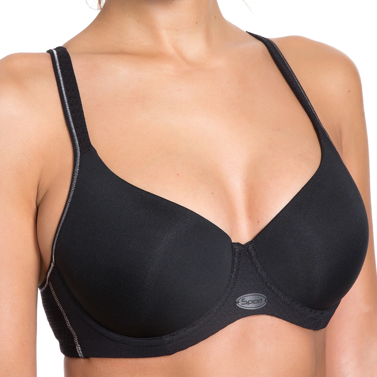 Women's Med Impact Racerback Contour Padded Foam Underwire Sports Bra