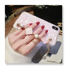 iPhoneX chain rhinestone phone case iPhone7/8plusiPhone6S original silicone female models shell Mobile Phone Bags sale