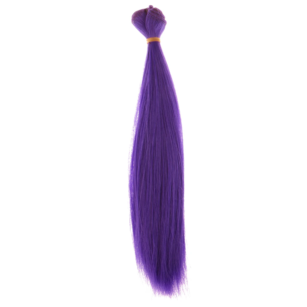 BJD Doll DIY Hair Bulk Wigs For Doll Hairpiece Making Supplies Purple