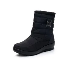 19Winter New Cotton Shoes Thickening Plus Velvet Snow Boots Female Waterproof umbrella Cloth Warm Breathable Boots Women's Boots