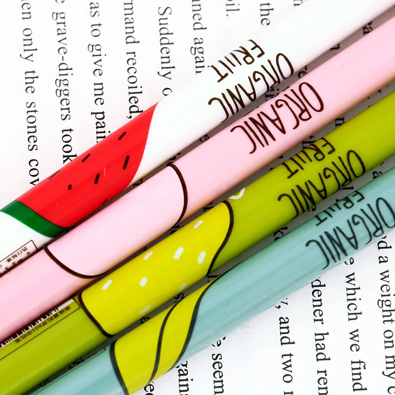 4 Styles Kawaii Fruit Jar Black Gel Pens For Kids Gift Writing 4 Styles Kawaii Fruit Jar Black Gel Pens For Kids Gift Writing Supplies Cute Stationery Office And School 14 5cm In From