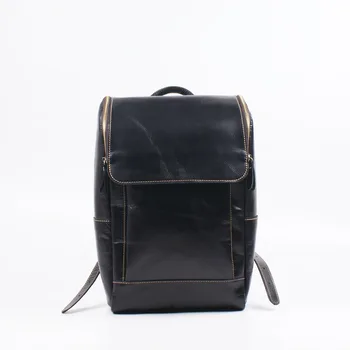 

2018 New Korean Genuine Leather Men Bag & Women Bag Students Shoulder Bag Fashion Travel Backpack Bags