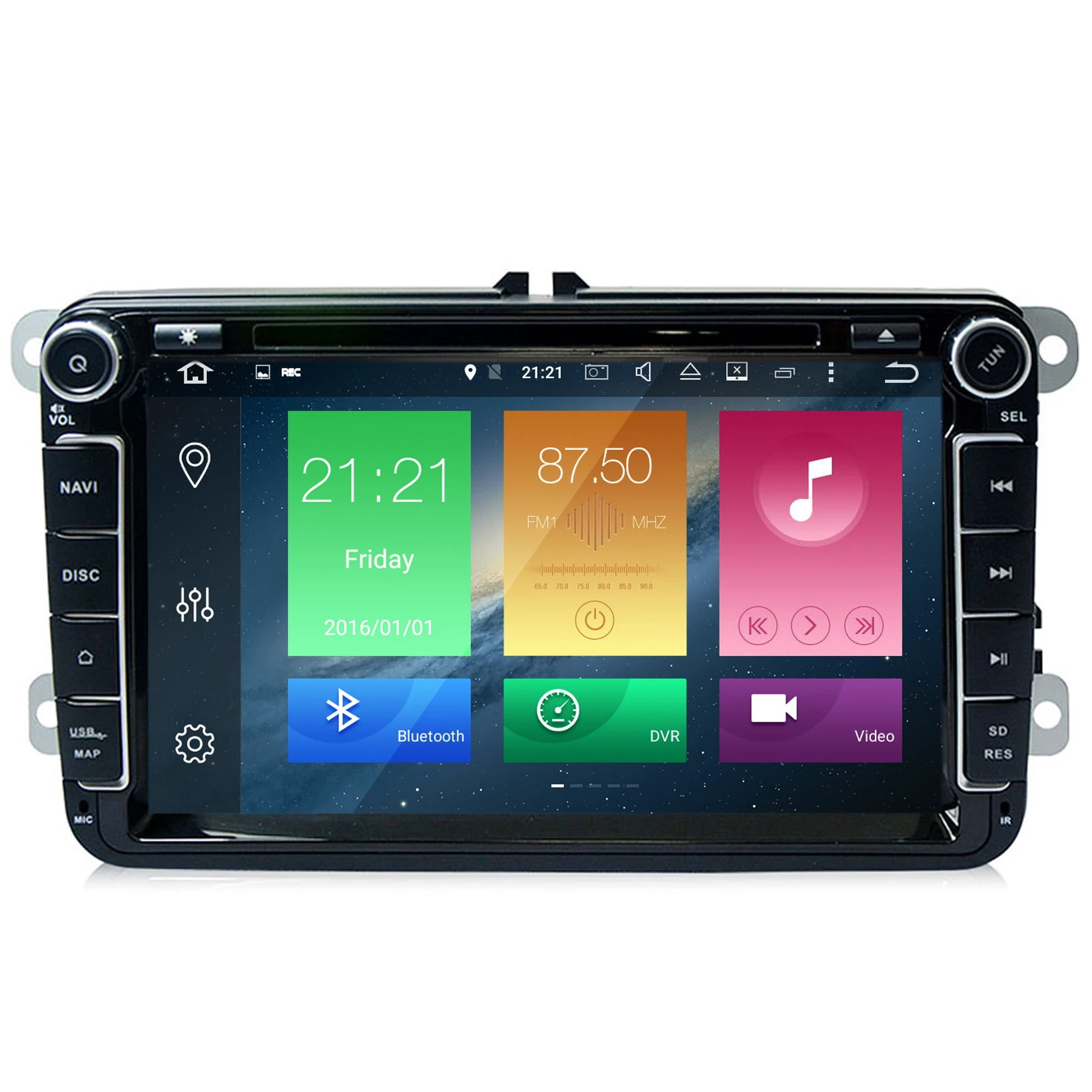 Sale COIKA 8" Octa Core Android 8.0 System 4+32G RAM Car DVD Player For Volksagen Tiguan Jetta Polo Golf T5 Passat EOS GPS Navi SWC 1