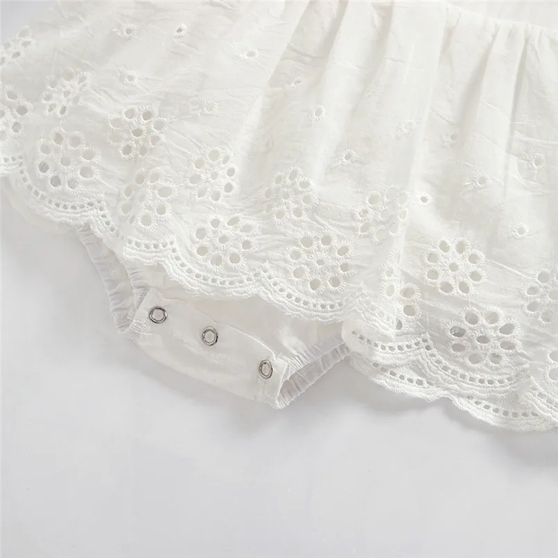 Summer new Toddler Kid Baby Girl Sleeveless Solid Flower Princess Romper Dress Clothing fashion cute design  (14)