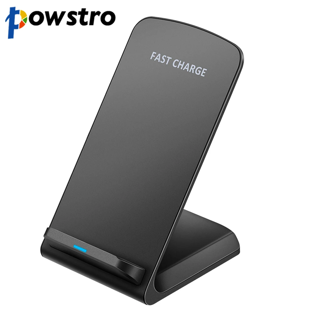 

Powstro Qi Standard Wireless Charger 10W Stand Dock Dual Coil Phone Charger for iPhone 8 X Samsung S9 S8