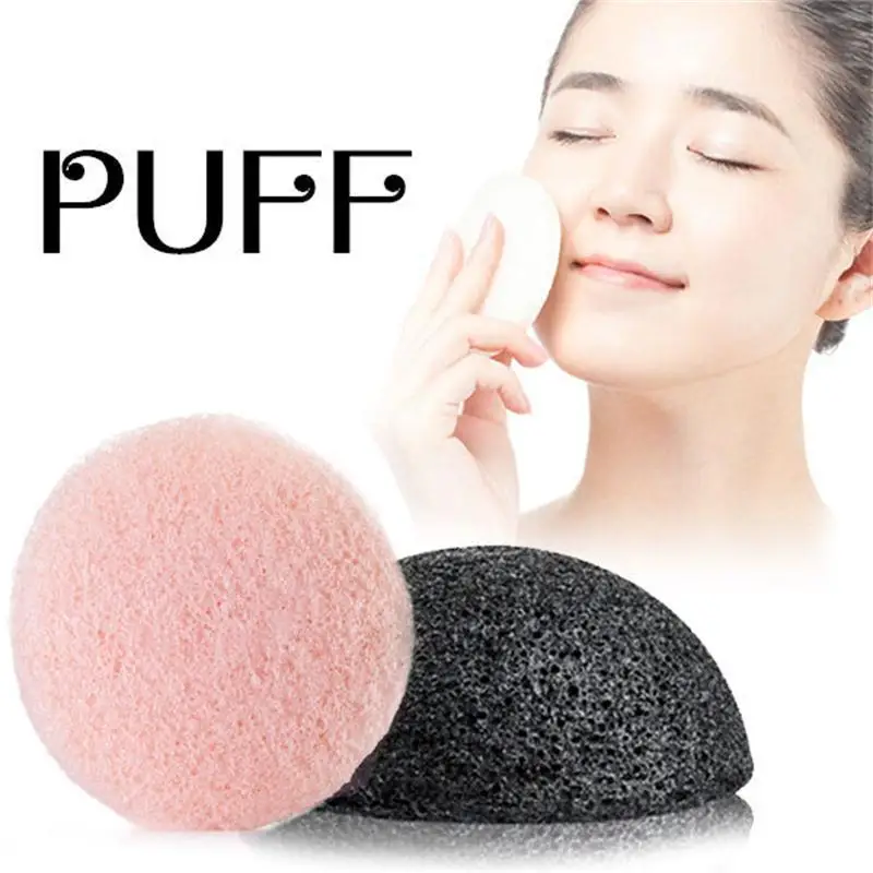 Новый природных konjac губкой Очищение Хлопок бамбуковый уголь Товары для уборки
