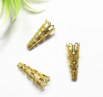 

100pcs/lot 9*22mm tower square filigree wrap findings
