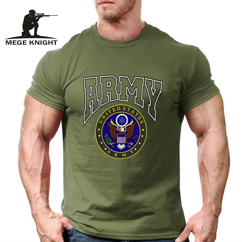 

MEGE Brand Casual Tactical Cotton O-neck T-shirt Military Air Force Men Short-sleeved Summer New T-shirts Personalized Printing