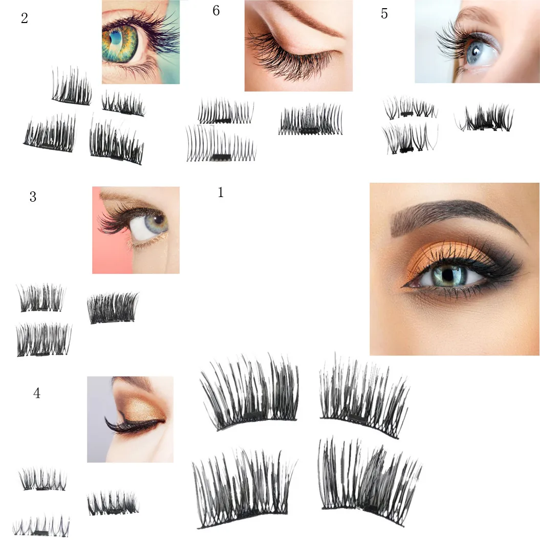 

Hot Big Combination Sales NEW Ultra-thin 0.2mm And 0.4mm Magnetic Eye Lashes 3D Mink Reusable False Magnet Eyelashes Extension
