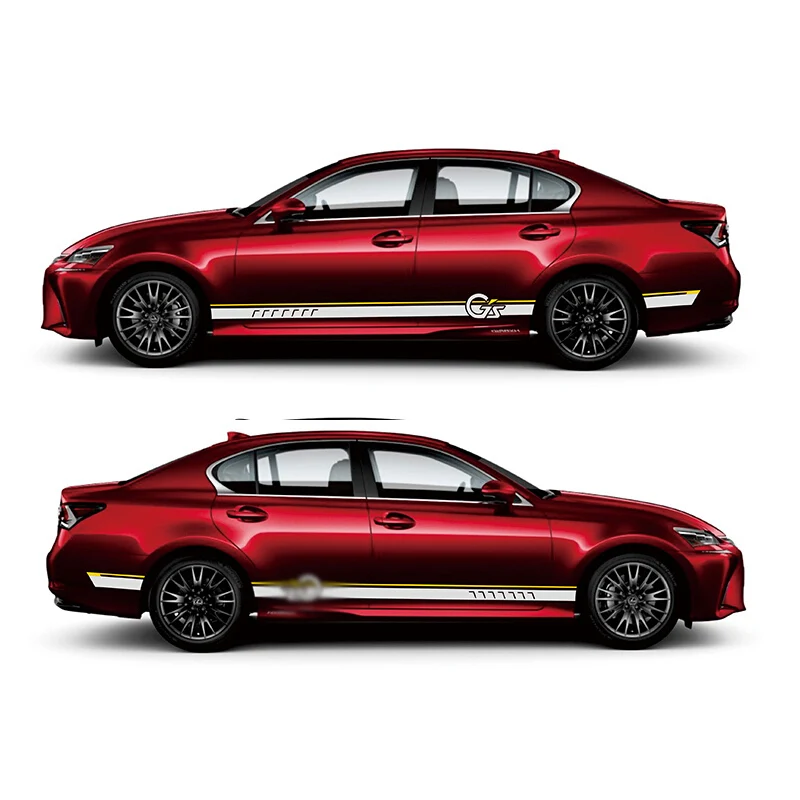 

World Datong Sport Stripes Car Stickers for Lexus GS 200h 300h 200t F SPORT Mark Levinson decals auto sticker
