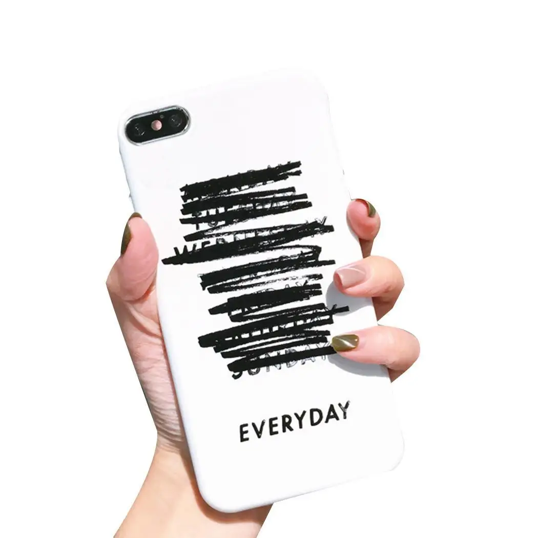 Модные чехлы для мобильных телефонов с принтом граффити и буквенным iPhone черный