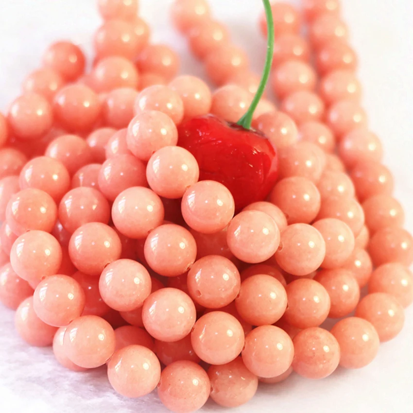 

Pink rhodochrosite natural stone round loose beads 4mm 6mm 8mm 10mm 12mm spacer diy women jewelry making findings 15inch B133