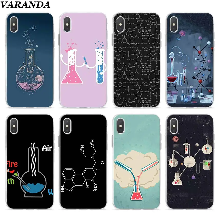 

Biology Chemistry Clear Case for Apple iPhone 7 8 Plus 6 6s Plus 5 5s X XR XS MAX TPU Soft cases Coque