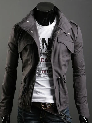 Корейские мужские пальто и куртки Мужская тонкая ветровка куртка армейская куртка